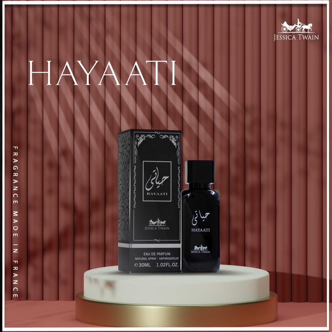 عطر ادوپرفیوم مردانه جسیکا تواین مدل HAYAATI حجم ۳۰ میل خنک تلخ