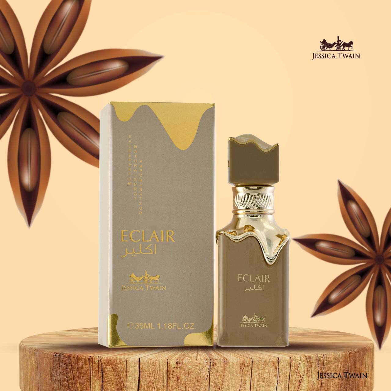 عطر ادوپرفیوم زنانه جسیکا تواین مدل اکلایر حجم ۳۵ میل رایحه شیرین